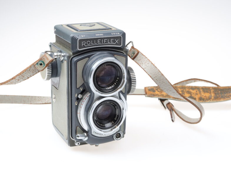 Rollei Rolleiflex 4x4 Baby Kamera camera grey Schneider Xenar 60mm f3.5 Objektiv lens 98432 - Image 2