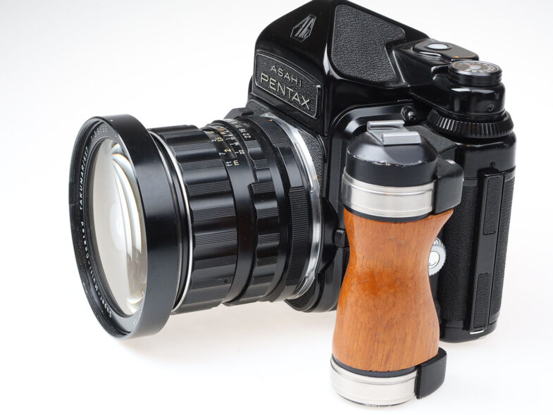 Pentax 6x7 Holzgriff Kamera camera Takumar 55mm f3.5 Objektiv lens 98169/98168 – Bild 3