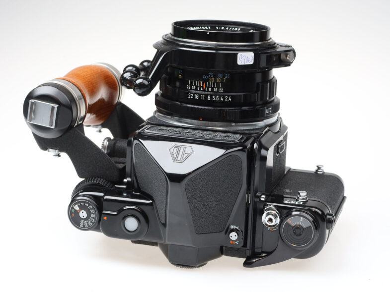Pentax 6x7 Holzgriff Kamera camera Takumar 105mm f2.4 Objektiv lens 98166/98167 – Bild 7