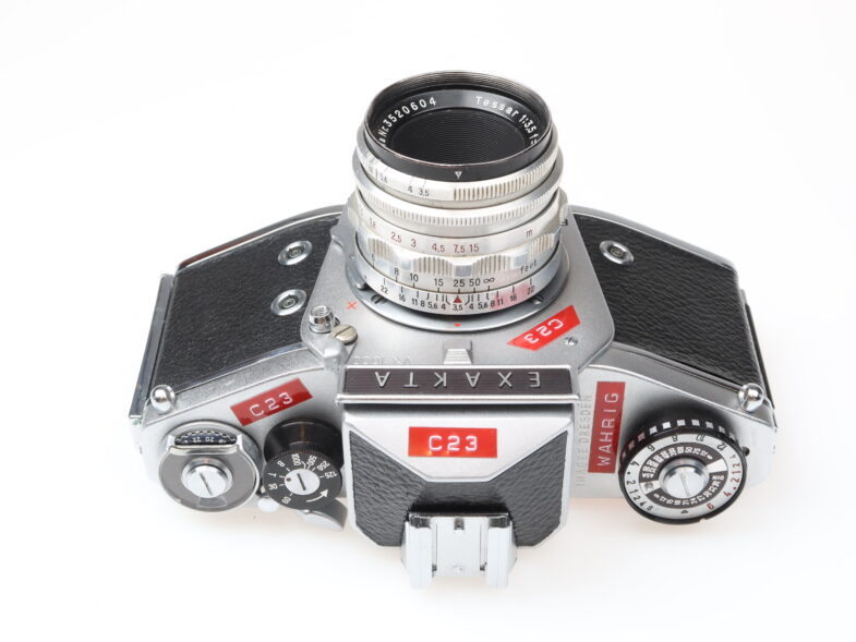 Exakta VX 1000 Kamera Camera RARE Carl Zeiss Tessar 50mm f3.5 redT Objektiv lens 98463 – Bild 5