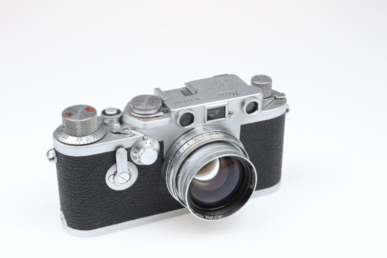 Leica IIIF Vorlaufwerk Kamera Summitar 50mm f2 Objektiv Leitz 98651 – Bild 2