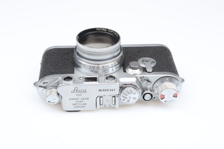 Leica IIIF Vorlaufwerk Kamera Summitar 50mm f2 Objektiv Leitz 98651 – Bild 6