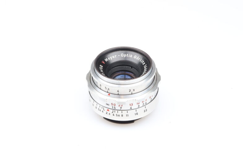 Meyer Görlitz Trioplan 50mm f2.9 red V Objektiv lens Exa Anschluss Mount 91041 - Image 4