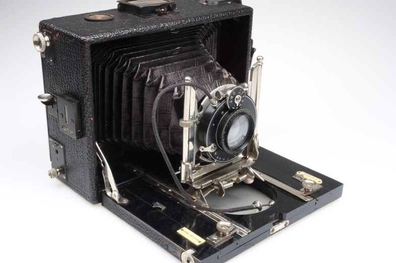 Plaubel Heli-Orthar No. 5 f5.2 black nickel Objektiv frühe Holzkamera 97944 - Image 2