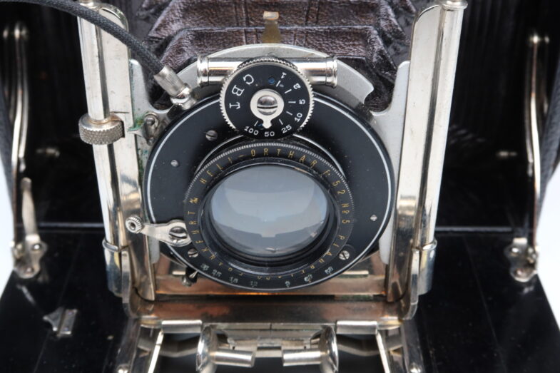 Plaubel Heli-Orthar No. 5 f5.2 black nickel Objektiv frühe Holzkamera 97944 - Image 3