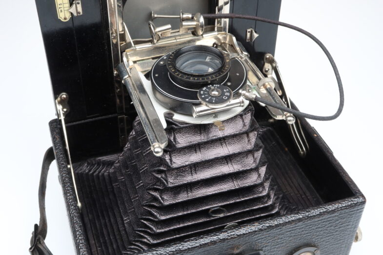 Plaubel Heli-Orthar No. 5 f5.2 black nickel Objektiv frühe Holzkamera 97944 - Image 5