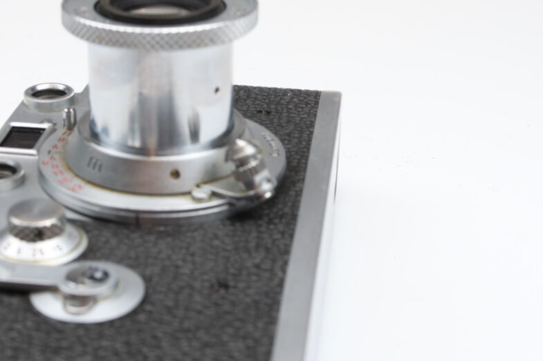 Leica IIIF Vorlaufwerk red Scale Kamera Elmar 50mm f3.5 Objektiv Leitz 95158 – Bild 5