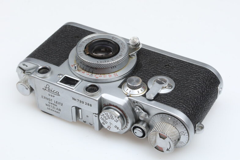 Leica IIIF Vorlaufwerk red Scale Kamera Elmar 50mm f3.5 Objektiv Leitz 95158 – Bild 6