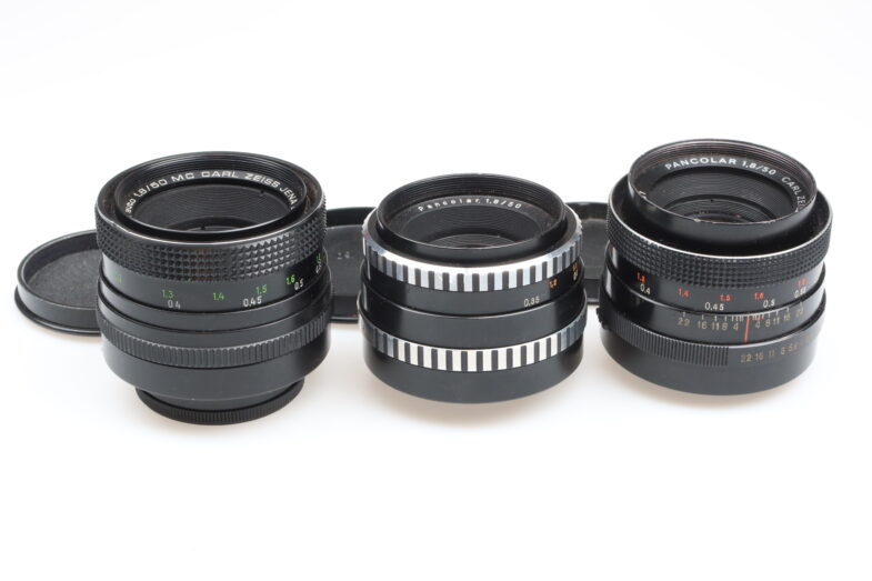 ZEISS 3x Pancolar 50 3x Tessar 50 1x Biotar 58 Objektive lens 99029 SET – Bild 2