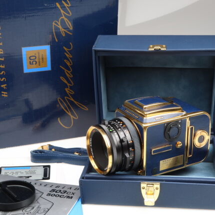 Hasselblad 503cx golden blue Kamera"50th Anniversary camera"