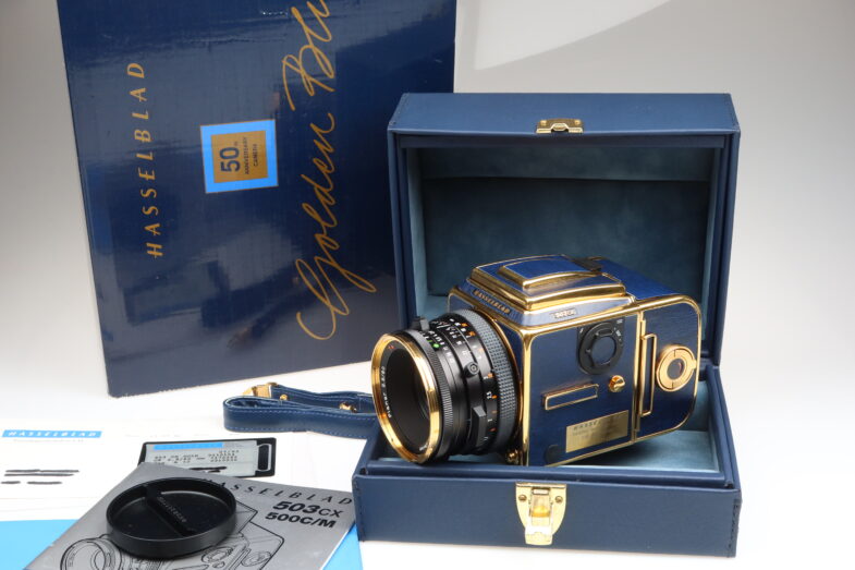 Hasselblad 503cx golden blue Kamera"50th Anniversary camera"