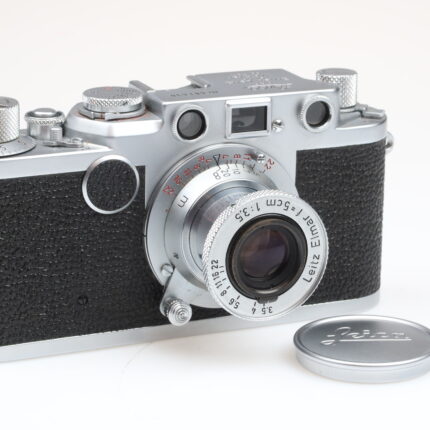 Leica IIF red dial Kamera Elmar 50mm f3.5 red scale lens Leitz