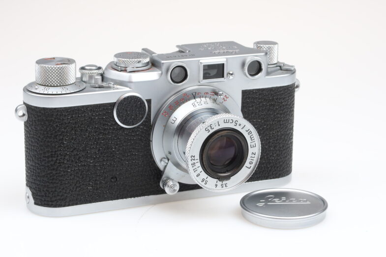 Leica IIF red dial Kamera Elmar 50mm f3.5 red scale lens Leitz