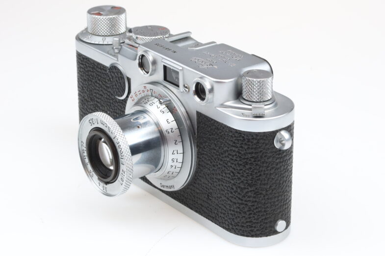 Leica IIF red dial Kamera Elmar 50mm f3.5 red scale lens Leitz 99183 near mint - Image 3