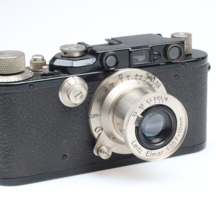 Leica III black paint nickel Kamera Elmar 50mm f3.5 lens Leitz