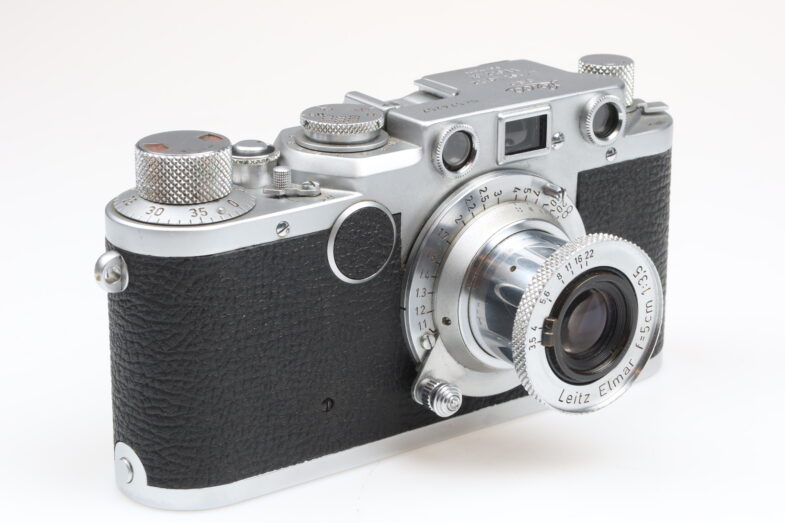 Leica IIF black dial Kamera camera Elmar 50mm f3.5 Objektiv Leitz