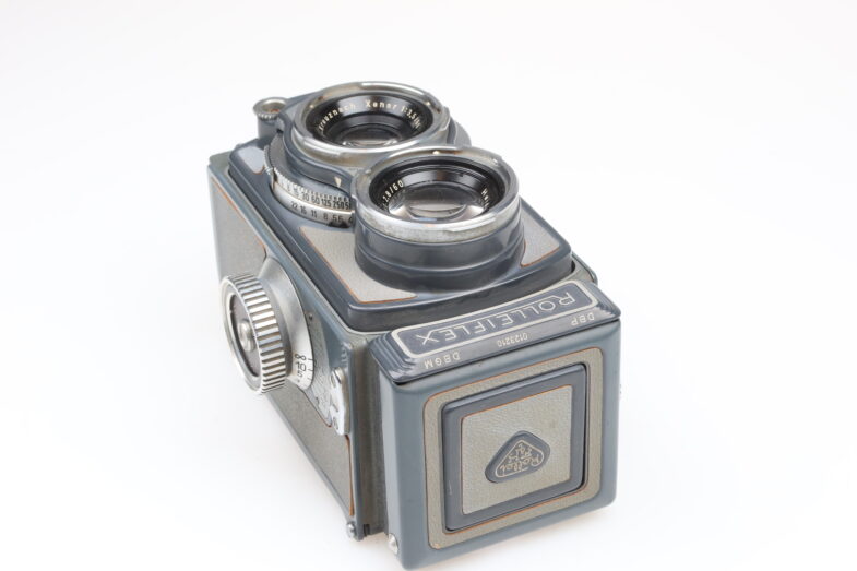 Rolleiflex 4x4 Baby grey Kamera Schneider Xenar 60mm f3.5 lens 98946 RARE Attrappe - Image 5