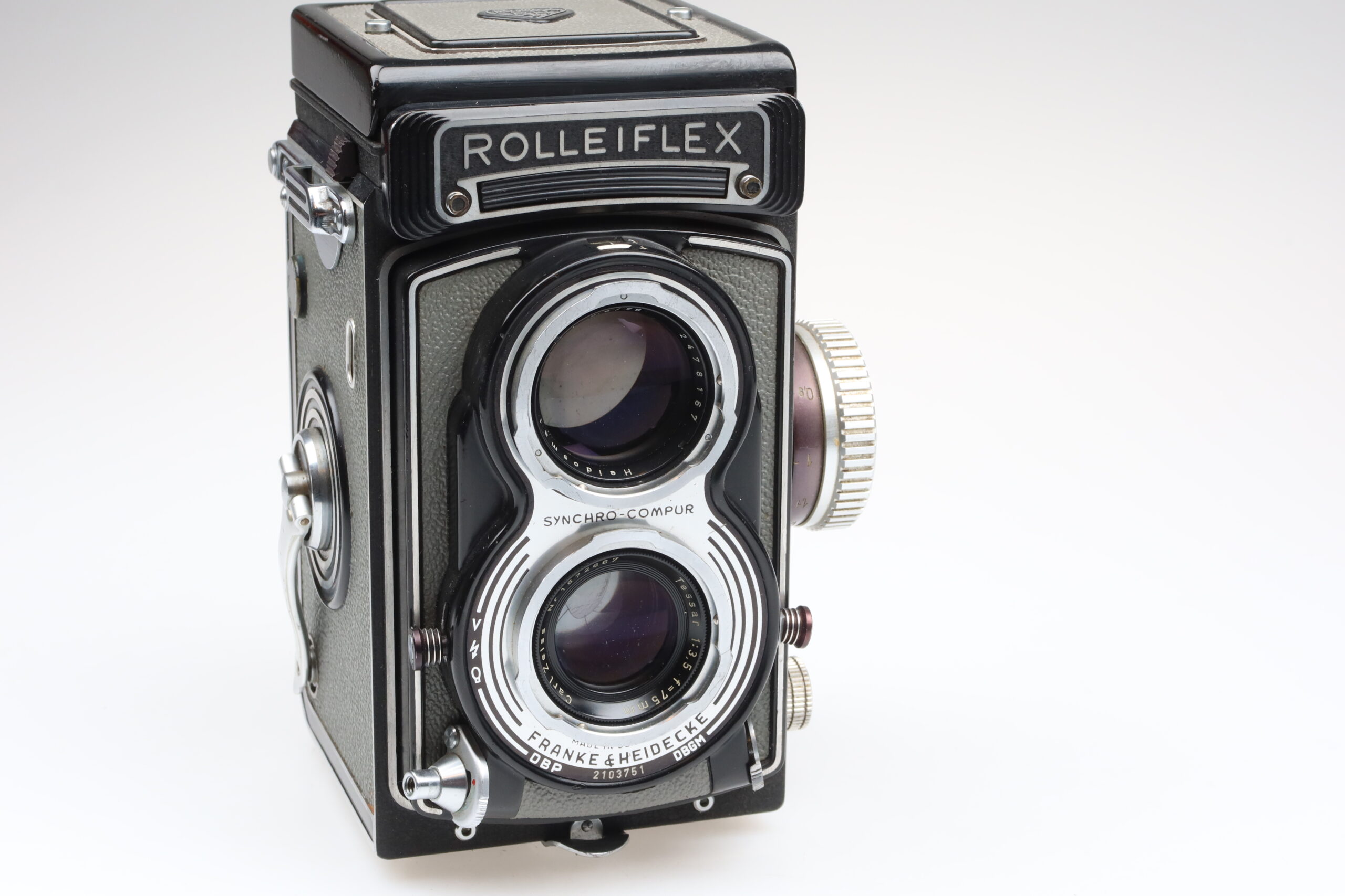 IMG_5726 Rolleiflex T Model 1 grey Kamera camera Zeiss Tessar 75mm f3.5 Objektiv Rollei