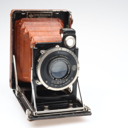 KW Dresden patent Etui Kamera camera Radionar 10,5cm braun Luxus
