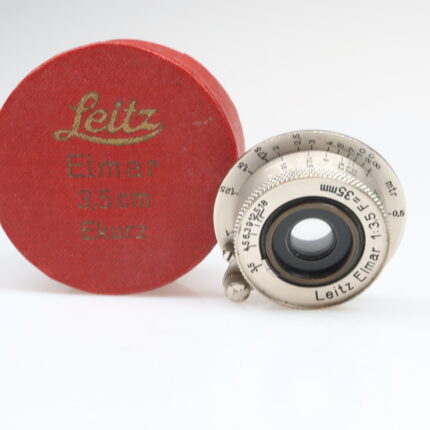 Leica Elmar 35mm early Type in mm f3.5 nickel lens EKURZ Leitz