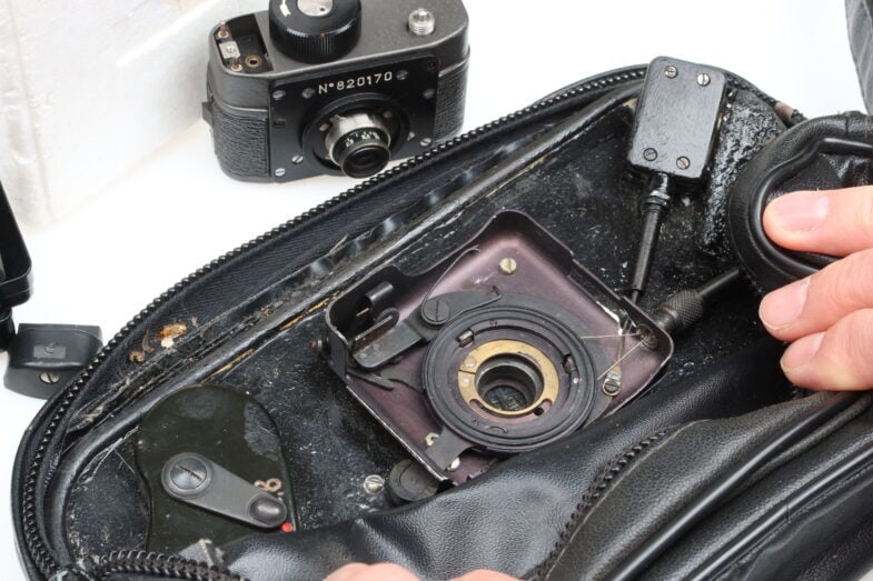 Krasnogorsk F-21 NYLON STASI Kamera mit Herrenhandtasche RARE 99307 - Image 2