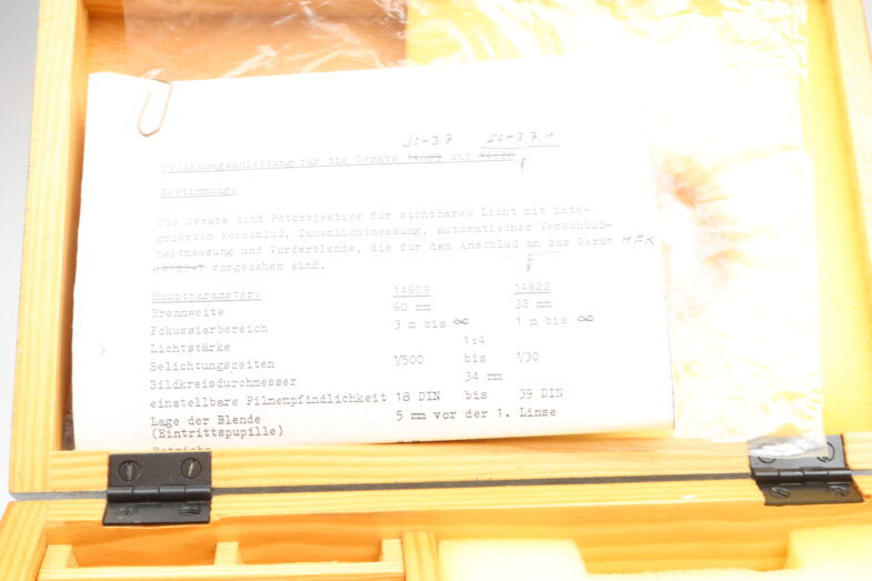 Zeiss SO 3.7 Stasi Sonderobjektiv RARE HFK III Kamera 99454 near mint - Image 6