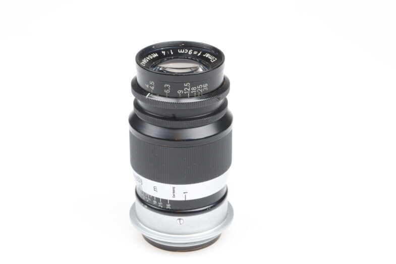 Leica Elmar 9cm 90mm f4 black chrome lens M39 mount Leitz