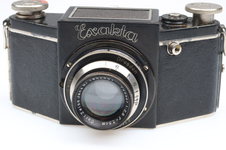 Exakta Kamera Camera Zeiss Tessar 7,5cm f2.8 Objektiv lens 99465 – Bild 2