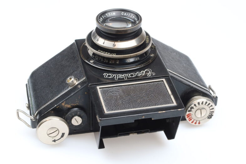 Exakta Kamera Camera Zeiss Tessar 7,5cm f2.8 Objektiv lens 99465 – Bild 8