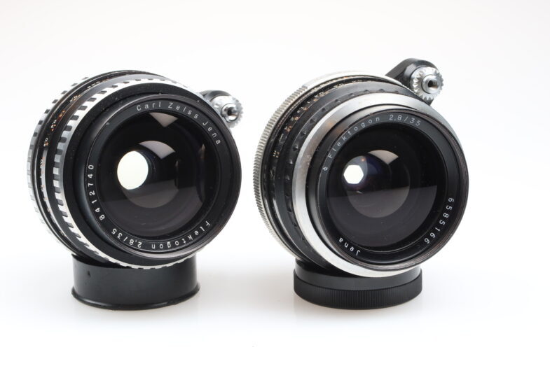 2x Carl Zeiss Flektogon 35mm f2.8 Objektiv lens Exa Anschluss mount 99447 SET – Bild 6