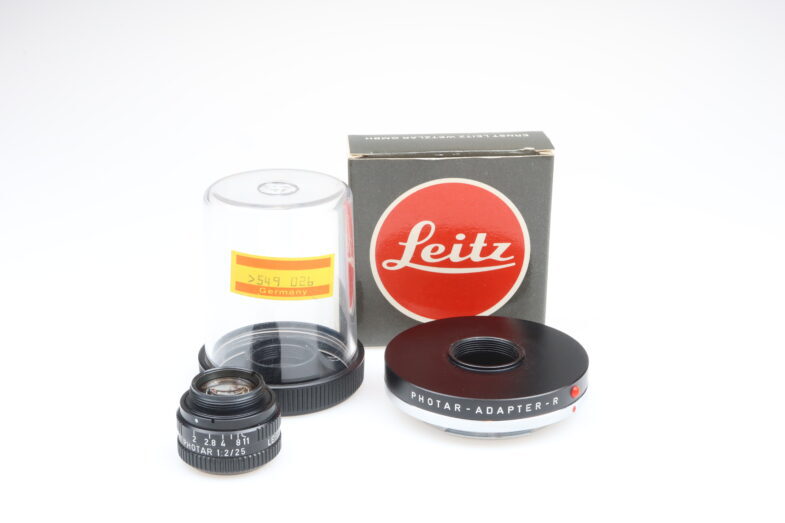 Leica Photar 25mm f2 Leitz Lupen Objektiv Adapter R 14259