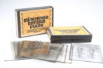 Müller-Seifert Glasplatten Münchener Reform Platte: Müller-Seifert 1941 - 2x original Kartonagen mit 1x8 und 1x9 Glasplatten (fotographische Trockenplatten) mit Zeichnungen und Erklärungen des menschlichen Körpers.