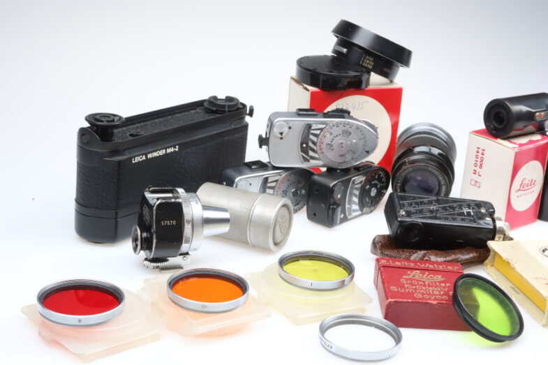 Leica LOT Filter Sonnenblende Winder Sucher Leica Meter SET