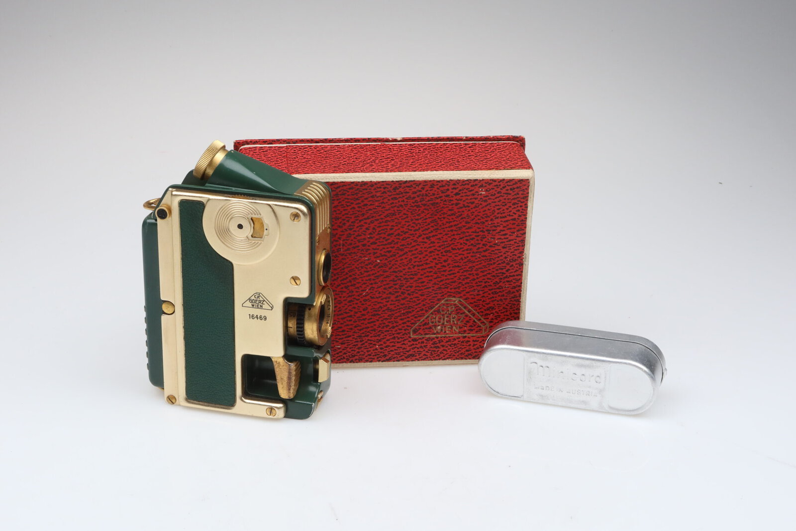IMG_9629 Goerz Minicord gold green extrem rare, near mint 99639 – Bild 1