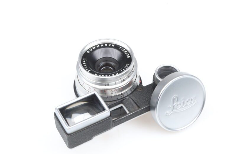 Leica Summaron M 35mm f2.8 Objektiv lens mit Brille Infinity Lock Leitz