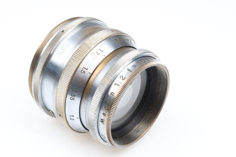 Meyer Görlitz Megon 10cm f2 Objektiv lens extrem RARE