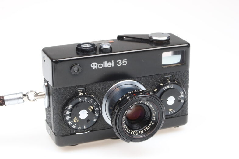 Rollei 35 black paint Germany Kamera Tessar 40mm lens 99833 near mint – Bild 2
