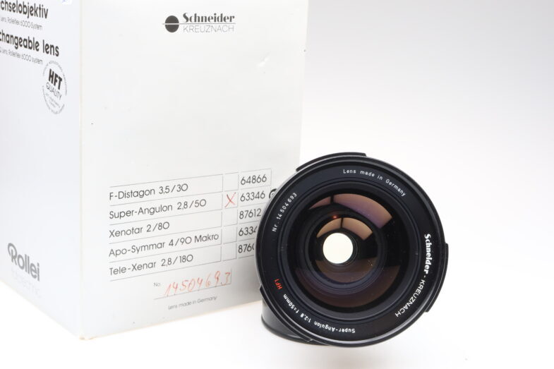 Rollei Super Angulon 50mm f2.8 HFT Schneider Objektiv 99817 near mint – Bild 7