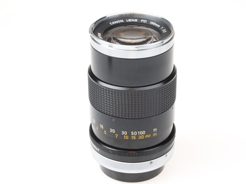 Canon FD 135mm f3.5 Objektiv lens Chrome Metallausführung 97871 – Bild 4
