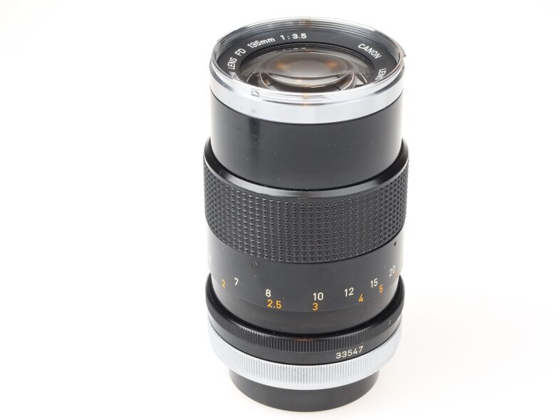 Canon FD 135mm f3.5 Objektiv lens Chrome Metallausführung 97871 – Bild 5