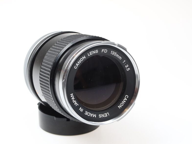 Canon FD 135mm f3.5 Objektiv lens Chrome Metallausführung 97871 – Bild 6