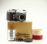 Edixa Mat. Mod. B-L Kamera Tarvenar 50 Tele Xenar 135 Curtagon 35 Lens 93832 LOT