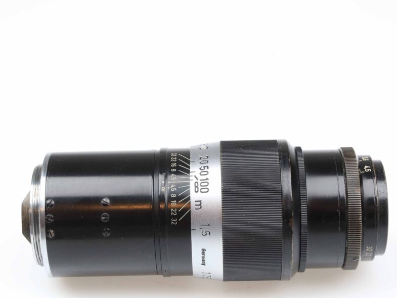 Leica Hektor 135mm f4,5 Objektiv Lens Black chrome Leitz Bakelit Dose M39 97596 - Image 3