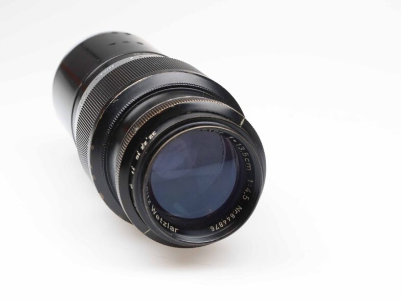 Leica Hektor 135mm f4,5 Objektiv Lens Black chrome Leitz Bakelit Dose M39 97596 - Image 6