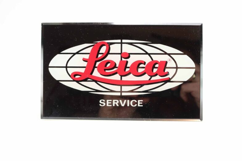 Leica Servic Schild Sign glas mirror 19x11cm Leica Leitz Wetzlar 95217 near mint – Bild 1