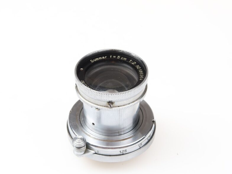 Leica Summar 50mm f2 Objektiv lens M39 Anschluss mount Leitz 98162 – Bild 1