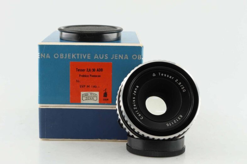 Zeiss Tessar 2.8 50 mm Objektiv lens Exa Anschluss mount 89773 – Bild 1