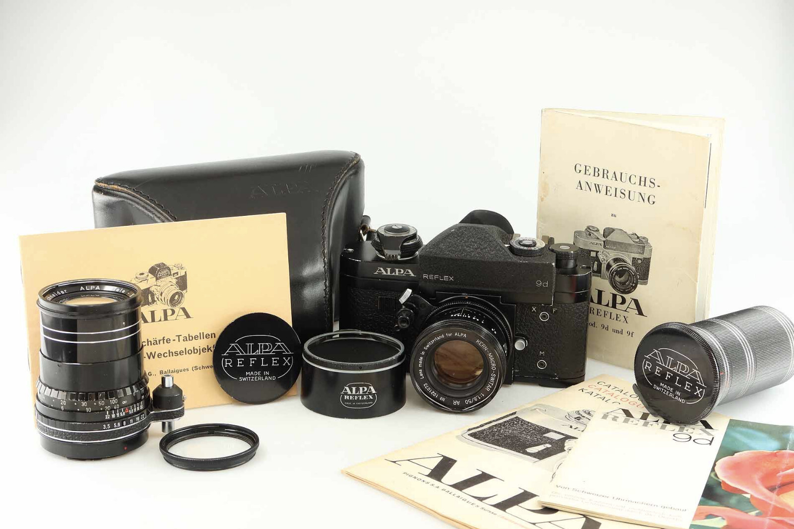 Alpa-Reflex-9d-Kern-Switar-50mm-18-AR-black-paint-Alpa-Tele-Xenar-135mm-92191-156228282471 Alpa Reflex 9d Kern Switar 50mm 1,8 AR black paint Alpa Tele Xenar 135mm 92191 – Bild 1