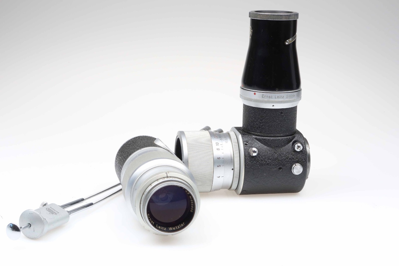 Leica-Hektor-135mm-f45-Objektiv-lens-Visoflex-Doppeldrahtausloeser-Leitz-95857-365393691581 Leica Hektor 135mm f4.5 Objektiv lens Visoflex Doppeldrahtauslöser Leitz 95857 - Image 1