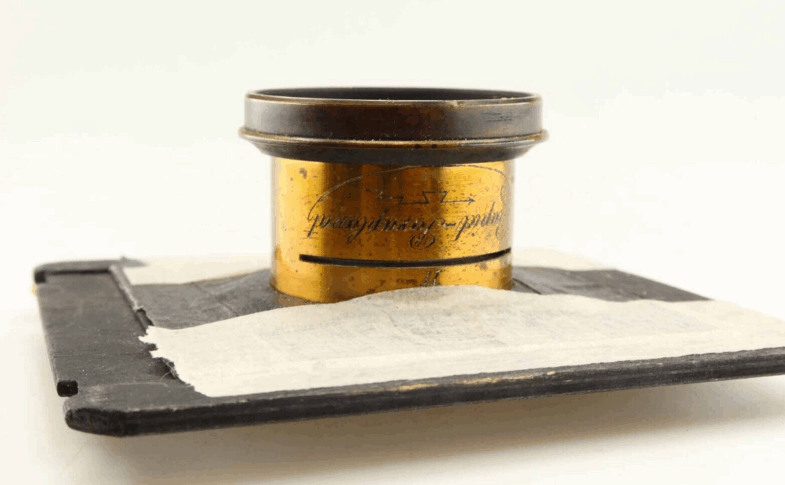 Rapid Paraplannt II Vintage lens Messing Objektiv auf Platte 95026 - Image 2